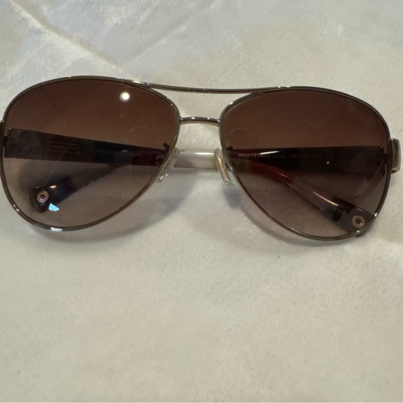Coach Dark Lenses with Gold Frame Sunglasses - Picture 3 of 10